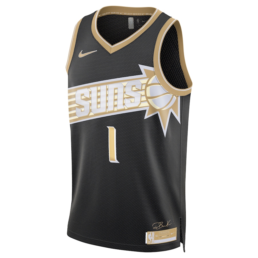 Unisex Phoenix Suns Devin Booker Black Select Series Swingman Jersey