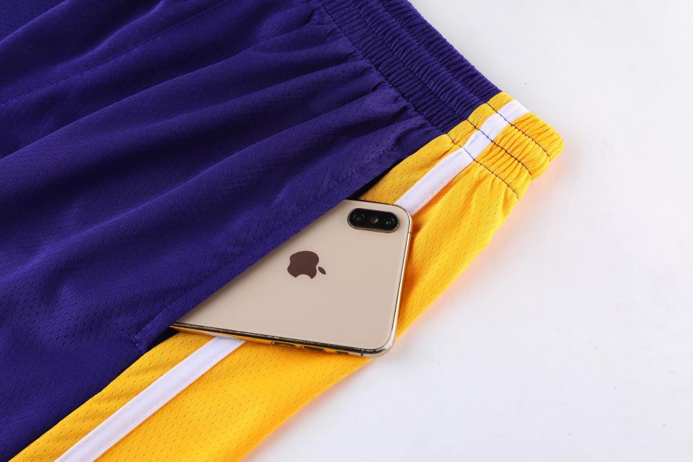 Lakers classic V-neck basketball jersey blue suit（Customizable name and number）