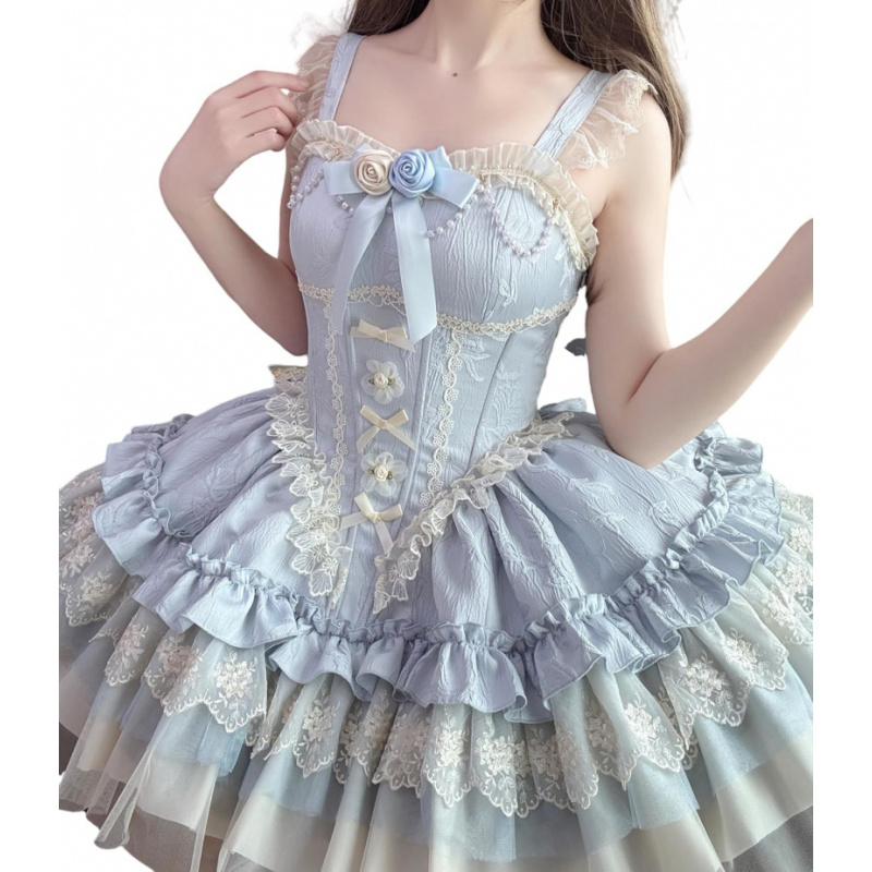 Sweet Lolita Princess Dress Ruffled Tea Party