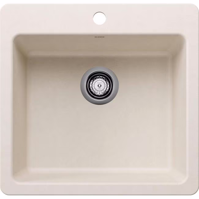 Blanco 443227 21 in. Liven Silgranti Single Bowl Dual Mount Kitchen Sink - Anthracite