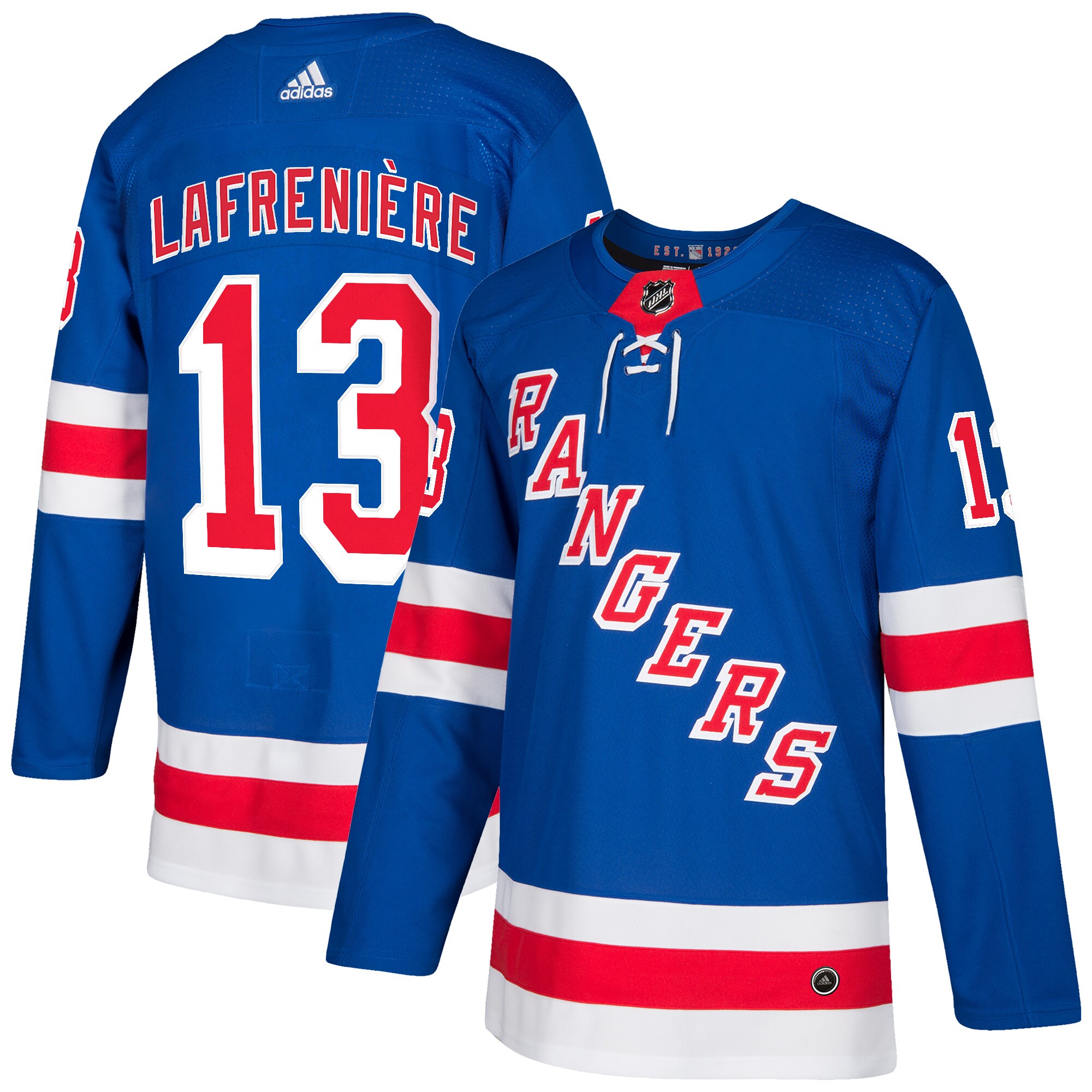 Alexis Lafreniere New York Rangers  Home    Jersey – Blue