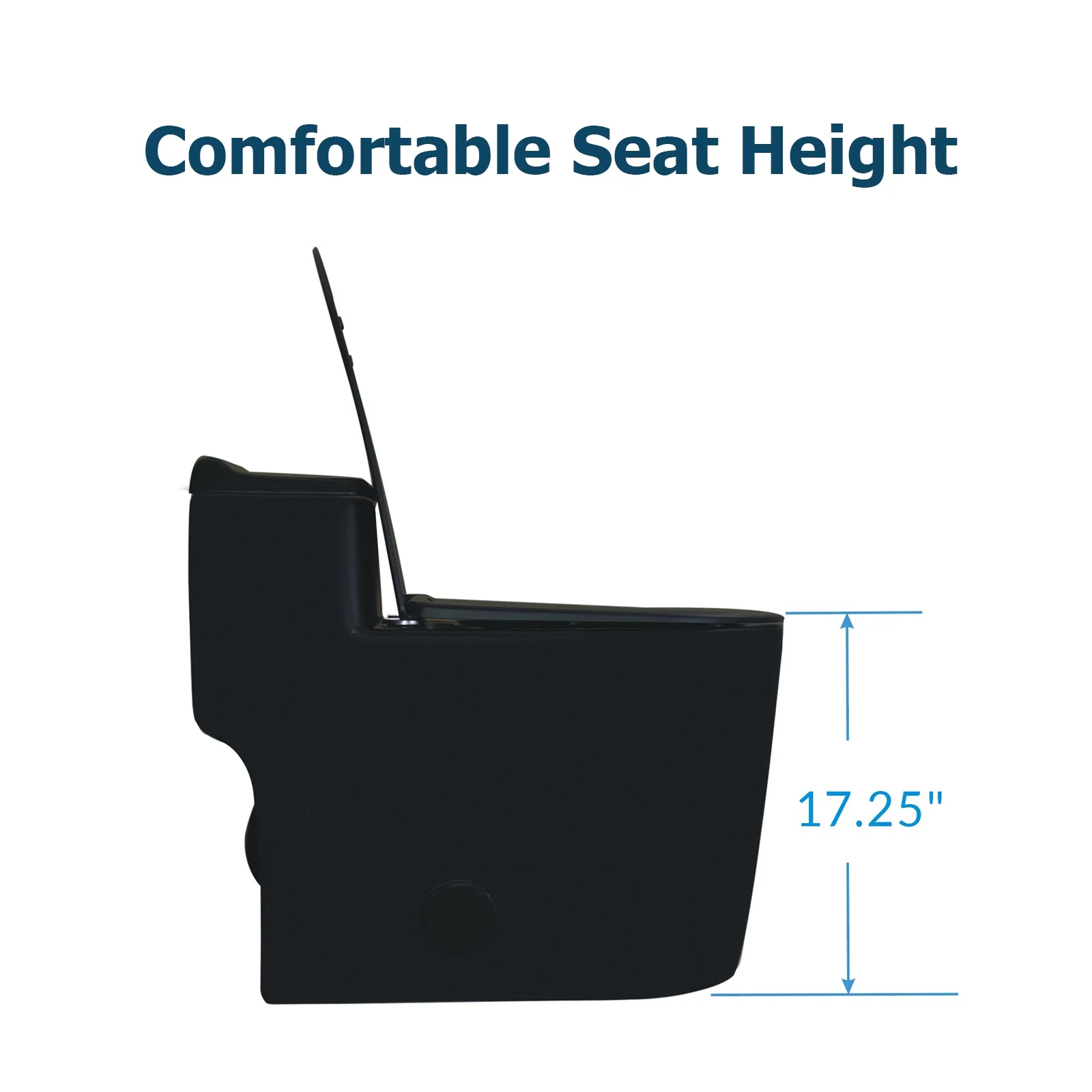WinZo WZ5080B Modern One Piece Toilet Dual Flush 1.28 GPF Comfortable Elongated 17.25