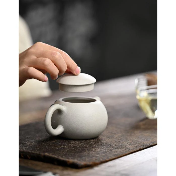 Yixing Teapot White Jade Duan Ni Clay 250ml