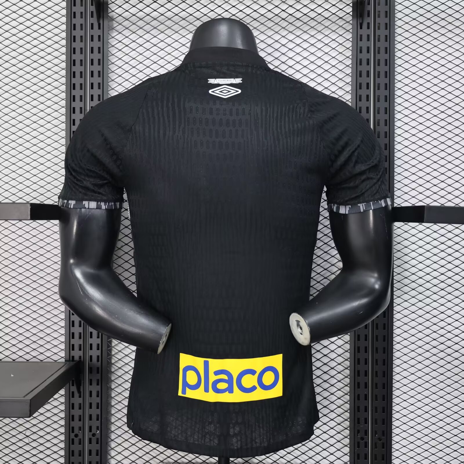 25-26 Santos home black jersey with advertising - player version