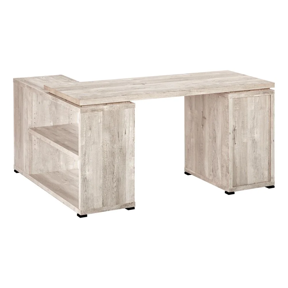 Monarch Specialties Computer Desk, L-Shaped, Corner, 3 Drawers 2 Open Shelves 3 Cubbies, 60