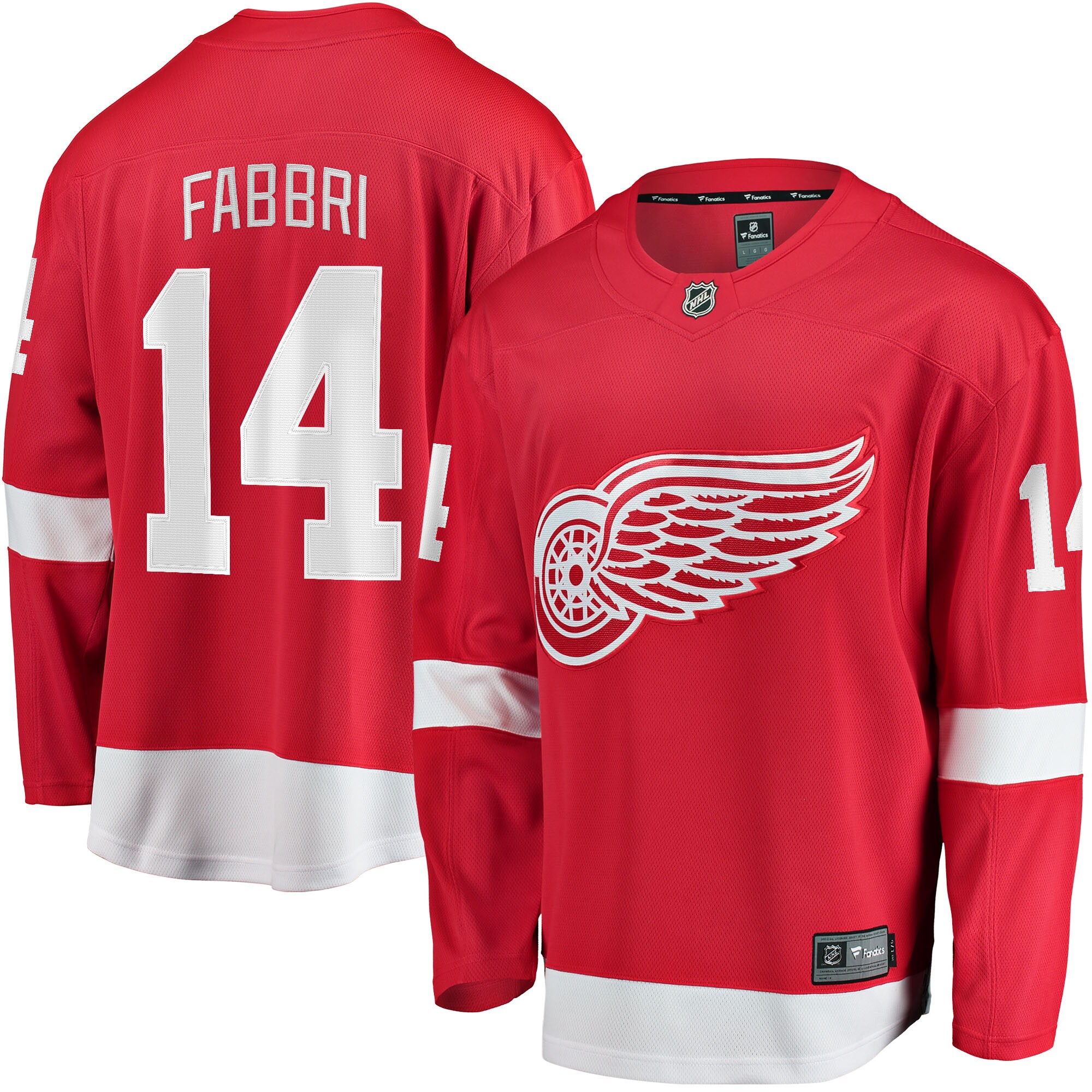 Robby Fabbri Detroit Red Wings Fanatics Home Breakaway   Jersey – Red