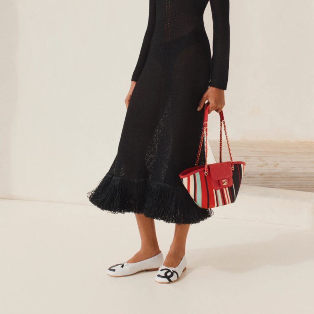 Chanel Coco Beach 2026 Ballerina White & Black