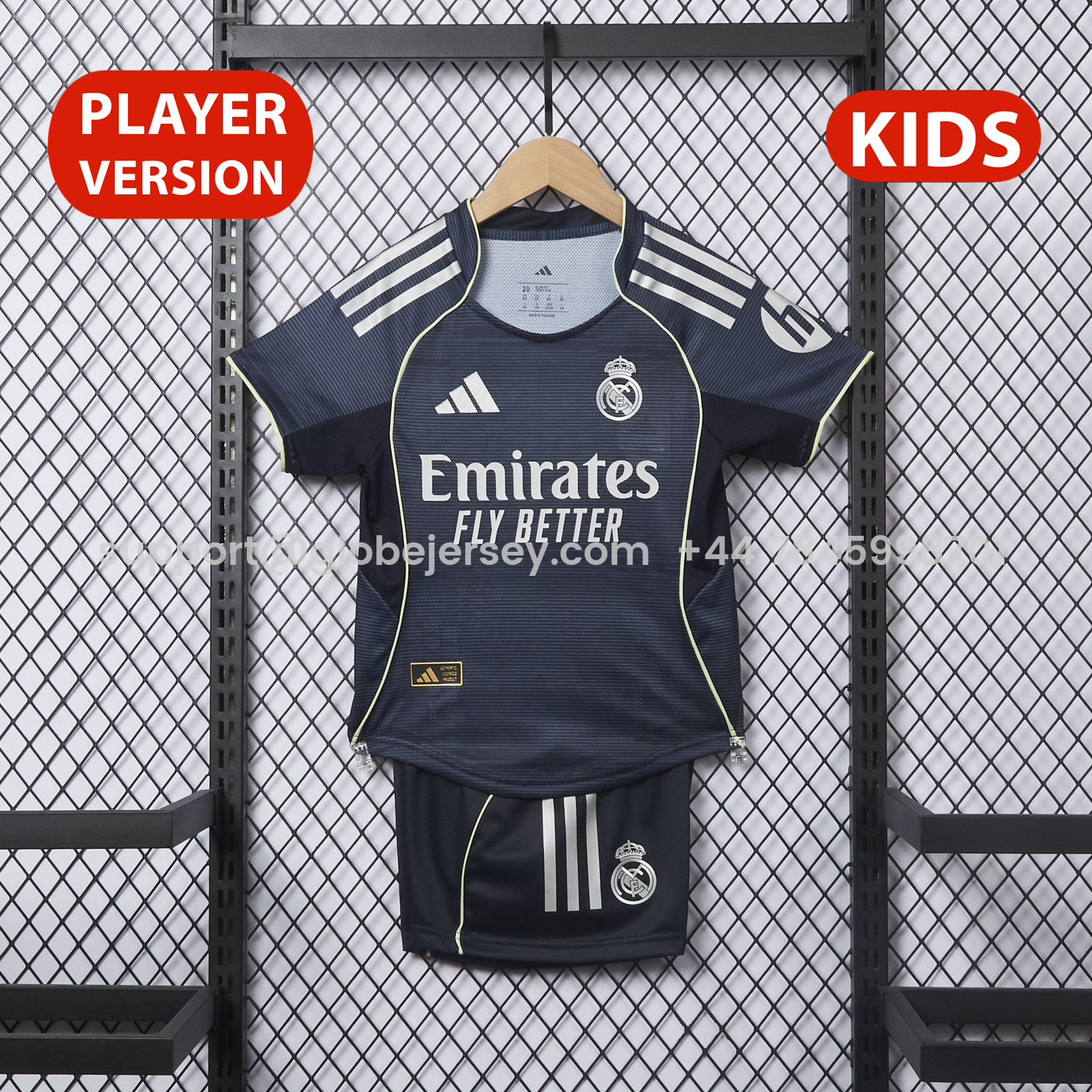 Real Madrid 25-26 Away Kids Kit - Player Version