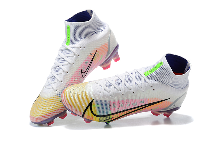 Assassin 14th generation high-top electroplated fully knitted waterproof FG football shoes