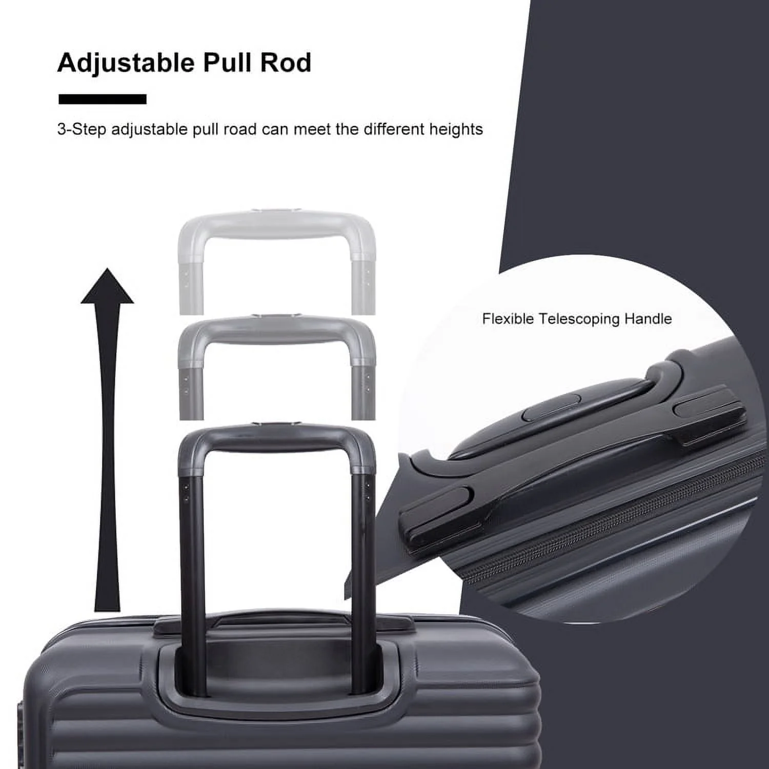 3 Pieces Luggage Sets, Expandable ABS Hardshell Clearance Luggage, Hardside Lightweight Durable Suitcase Sets with Two Hooks, Spinner Wheels and TSA Lock, 20in/24in/28in Travel Suitcase, Turquoise