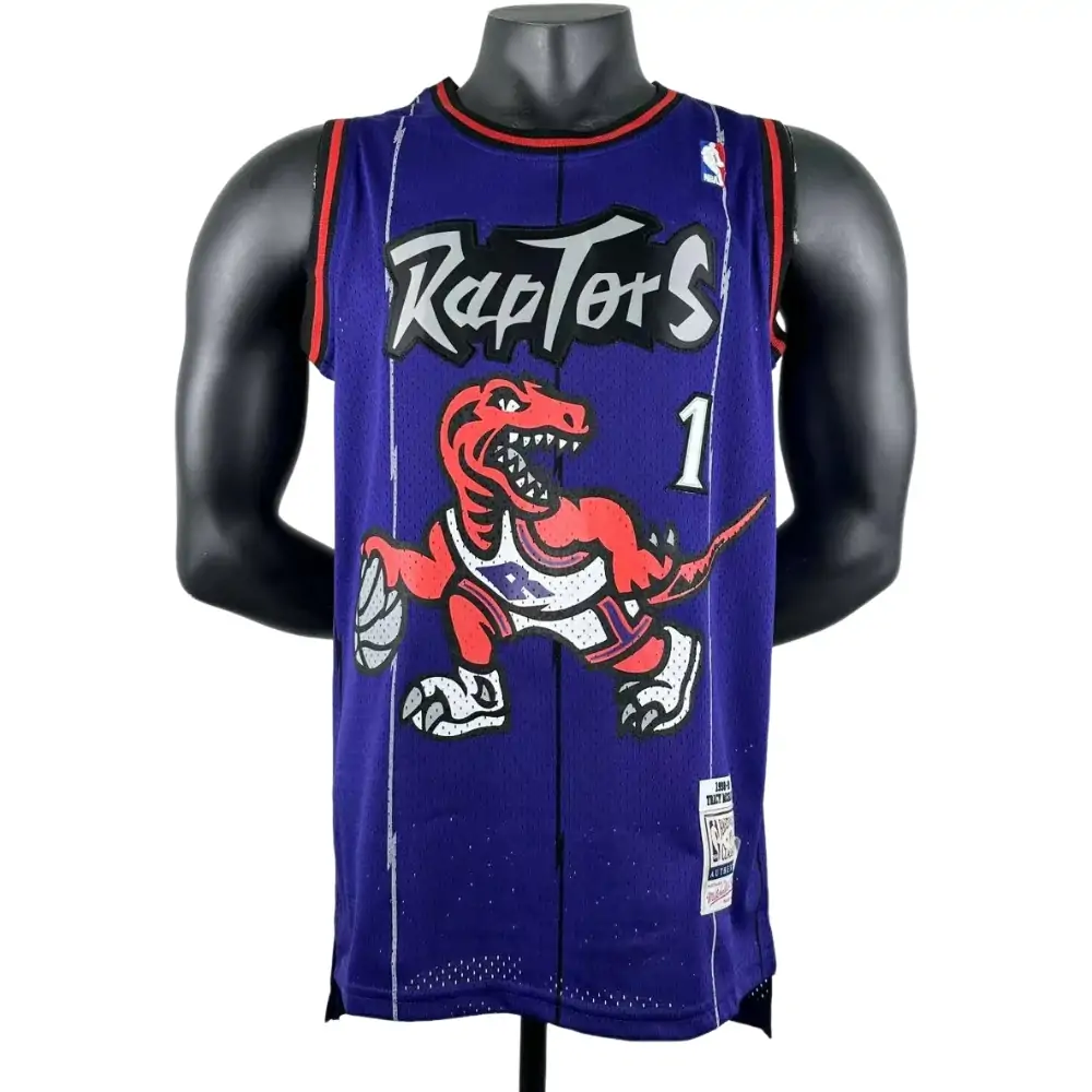 Embroidered MN Retro Jersey Raptors 98/99 Season Purple No. 1 Tracy McGrady