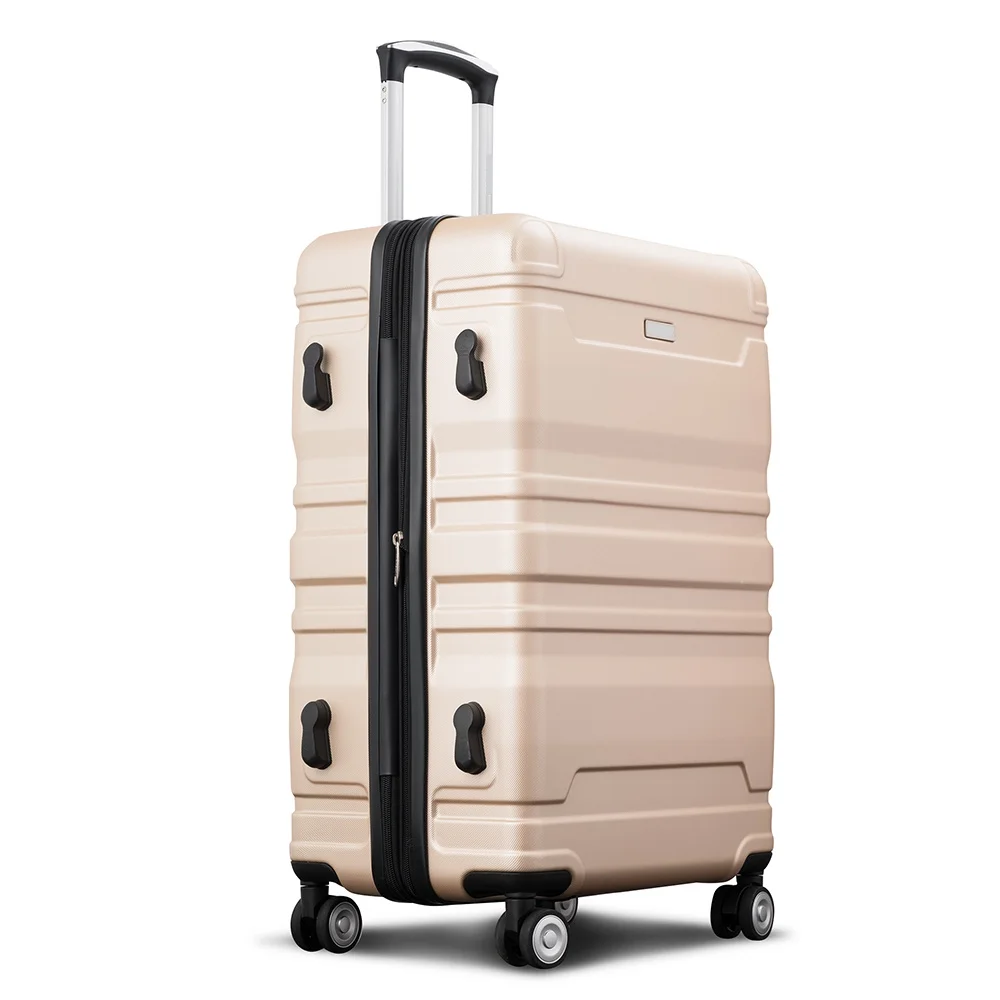 Luggage Suitcase 3 Piece Sets, New Model Expandable ABS Hardshell Luggage, Lightweight Carry-on Suitcase Sets with Spinner Wheels & TSA Lock, 20''/ 24''/ 28'', Blue Gray
