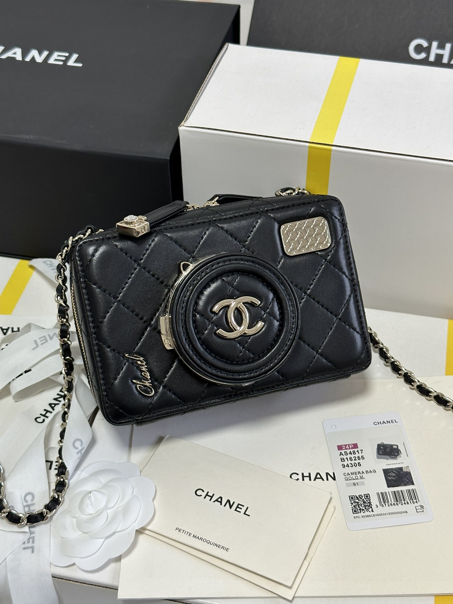 [15A] Chanel 24S Lambskin Quilted Coco Click Camera Bag