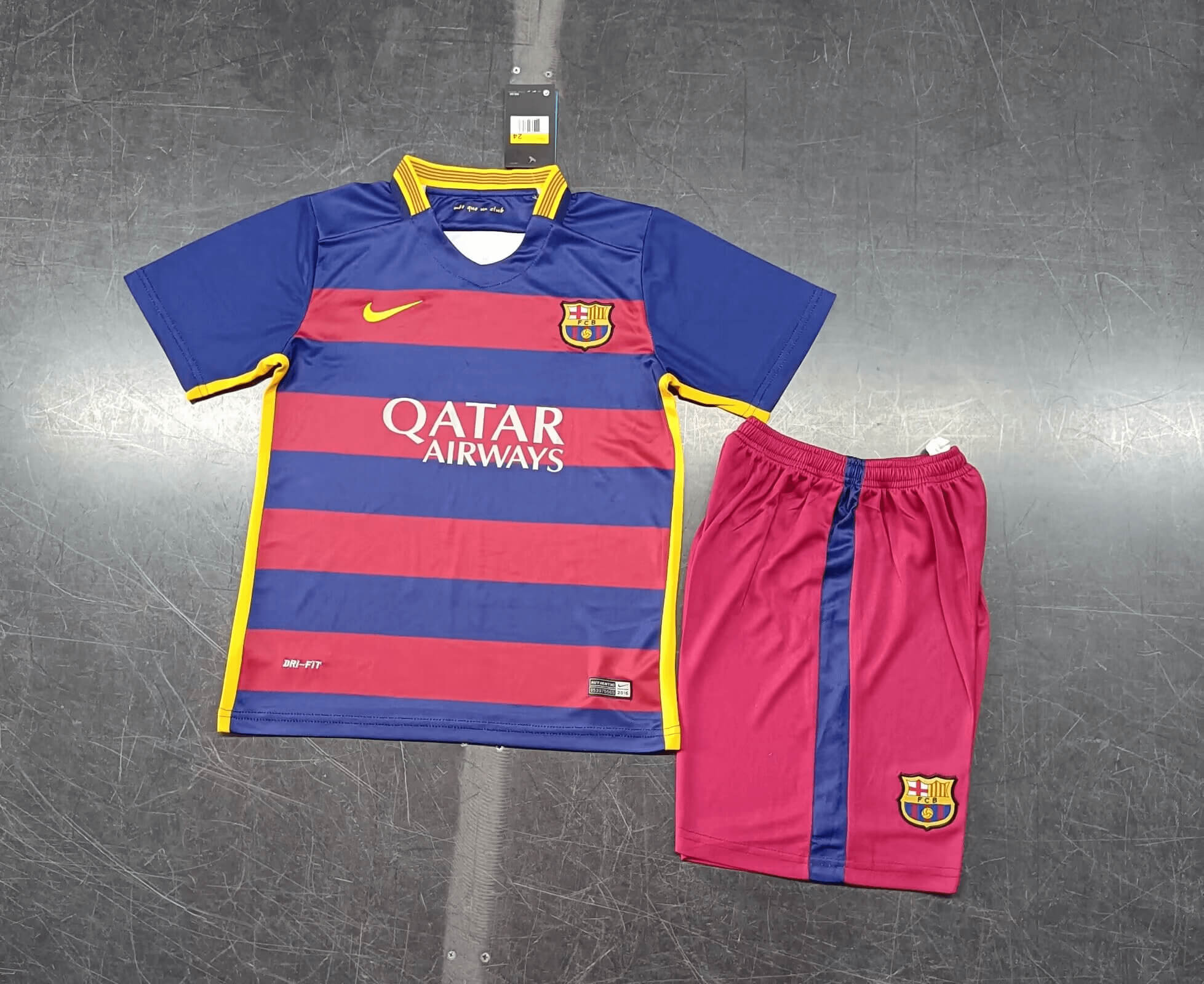 2015/2016 Retro Kids Size Barcelona Home Football Shirt 1:1 Thai Quality