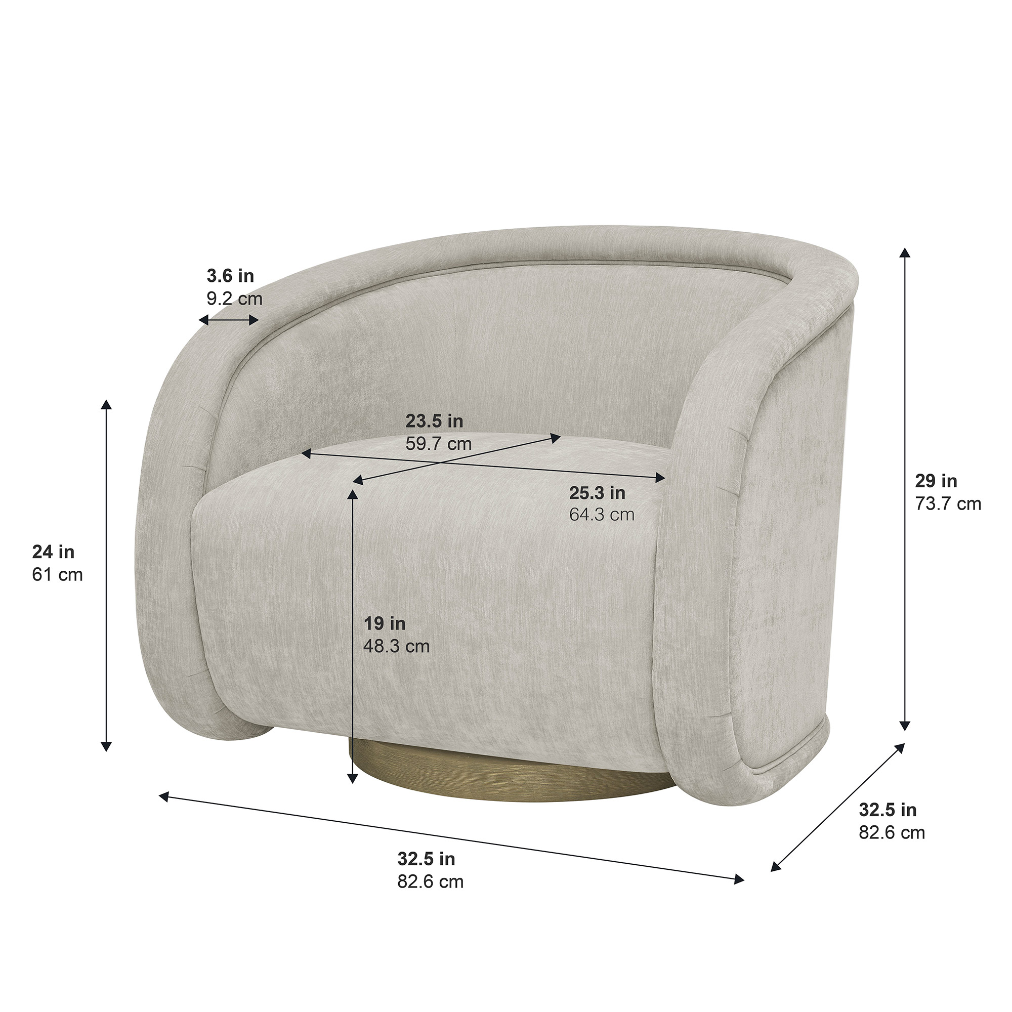 Henredon Aspen Hill Fabric Swivel Chair