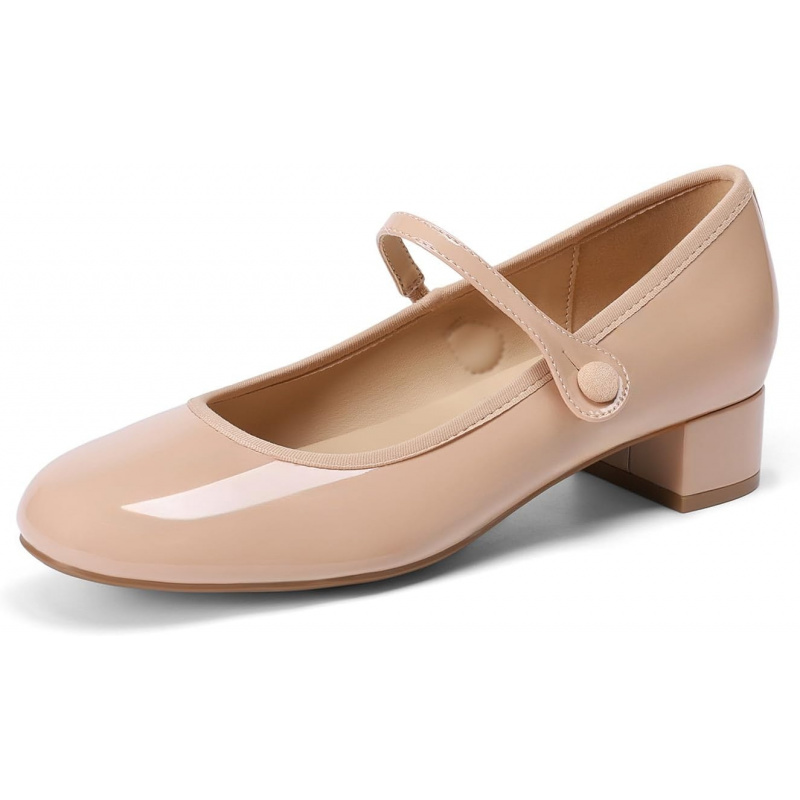 Women's Mary Jane Chunky Low Heels Comfortable