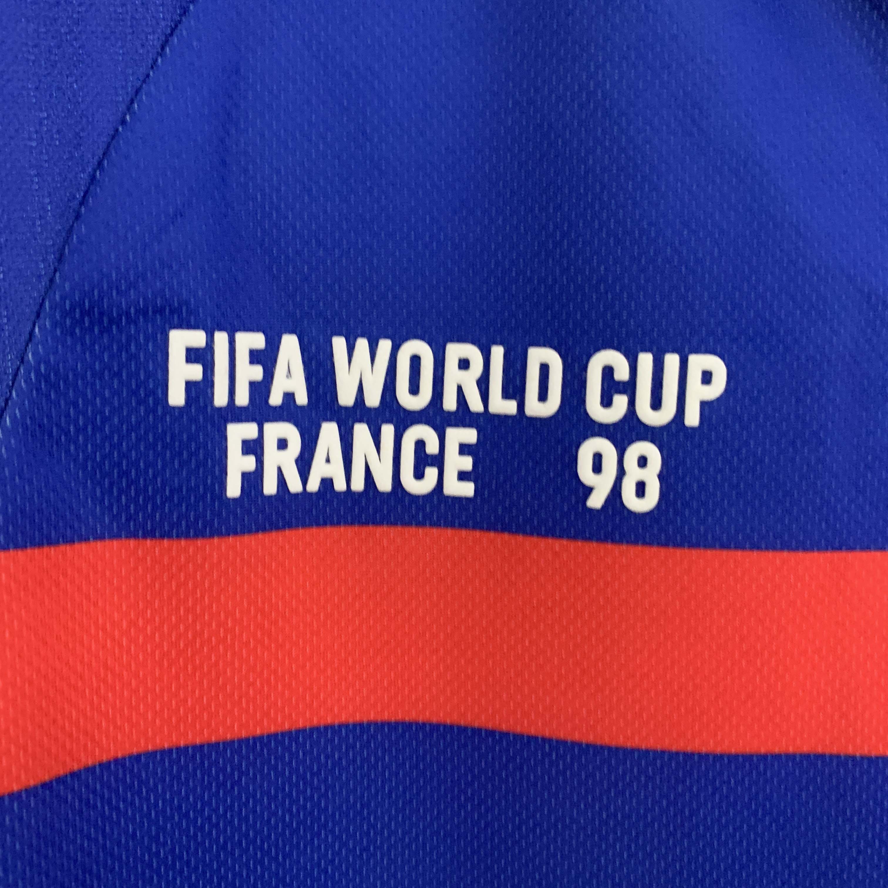 1998 Retro Long Sleeve France Home Football Shirt 1:1 Thai Quality