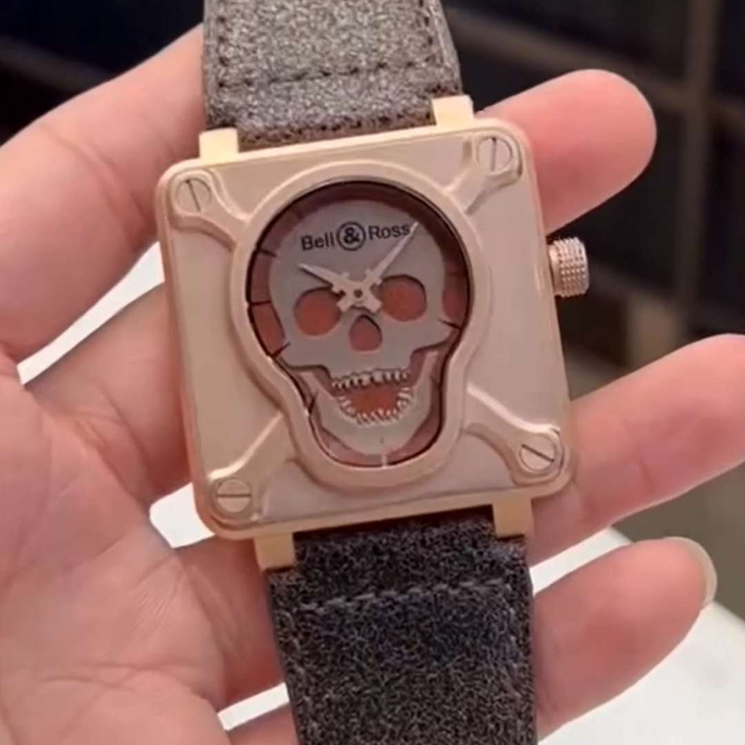 【Super Clone】Bell & Ross BR0192-SKULL-BR BR 01 Skull Bronze 46 mm Watch