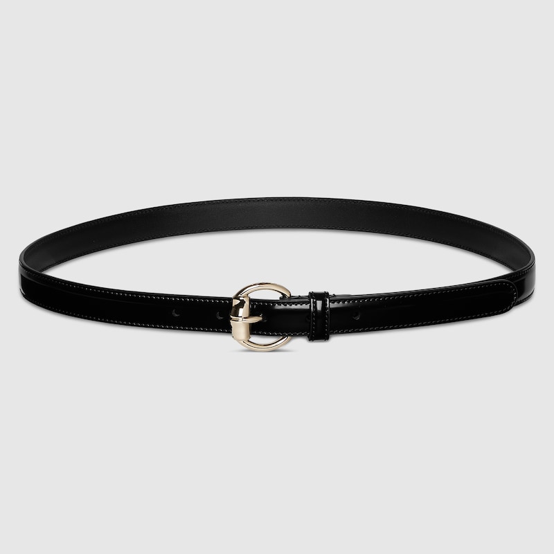 Thin belt with metal bamboo buckle
