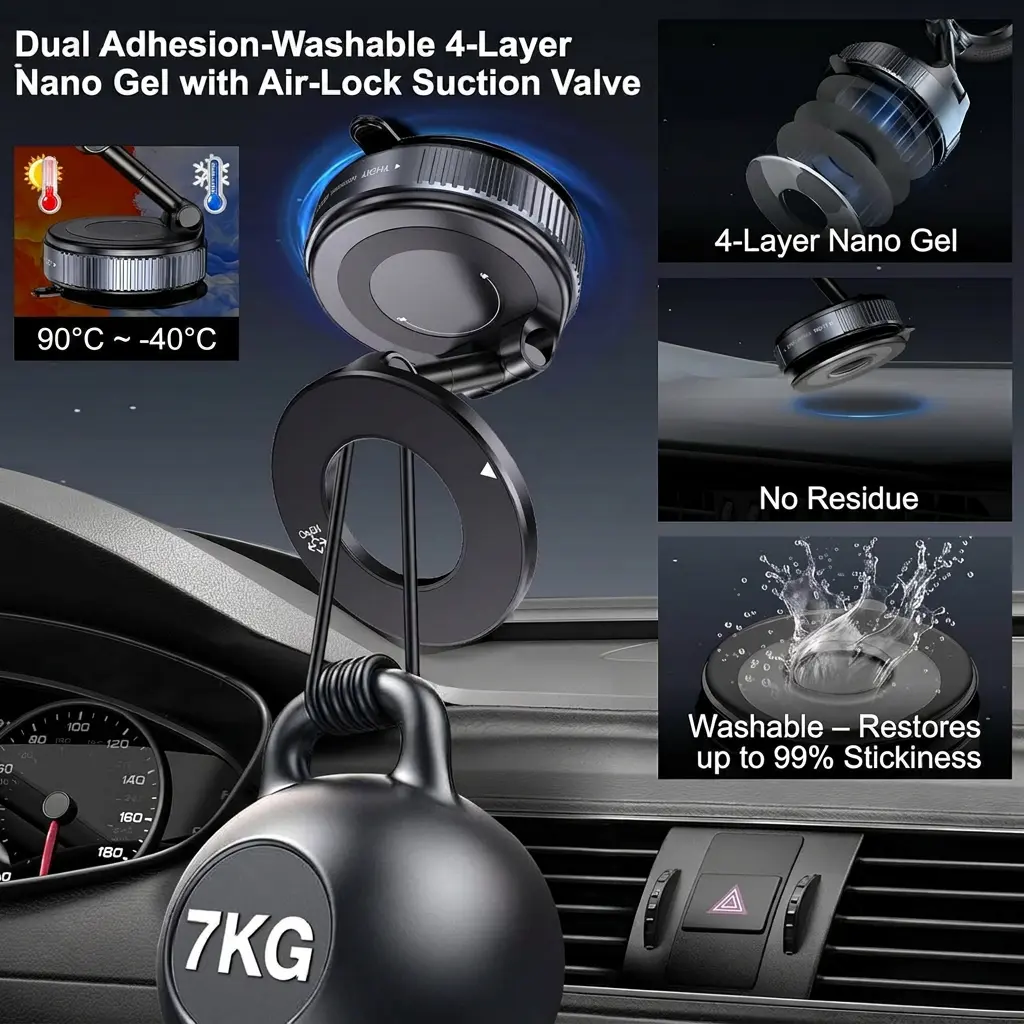 2.0 Foldable Magnetic Car Phone Mount