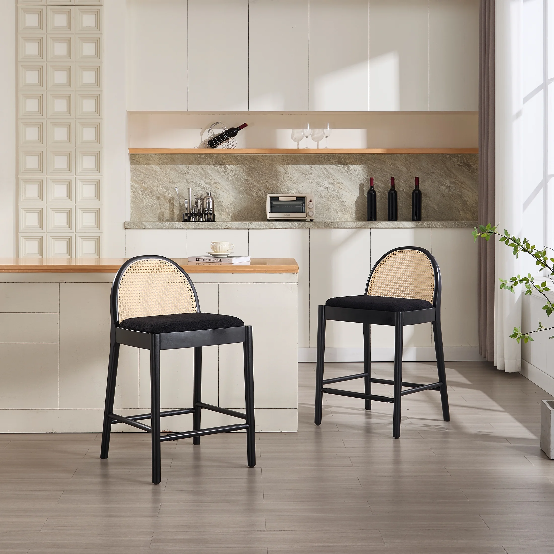 Guyou Modern Bar Stools Set of 2, 26
