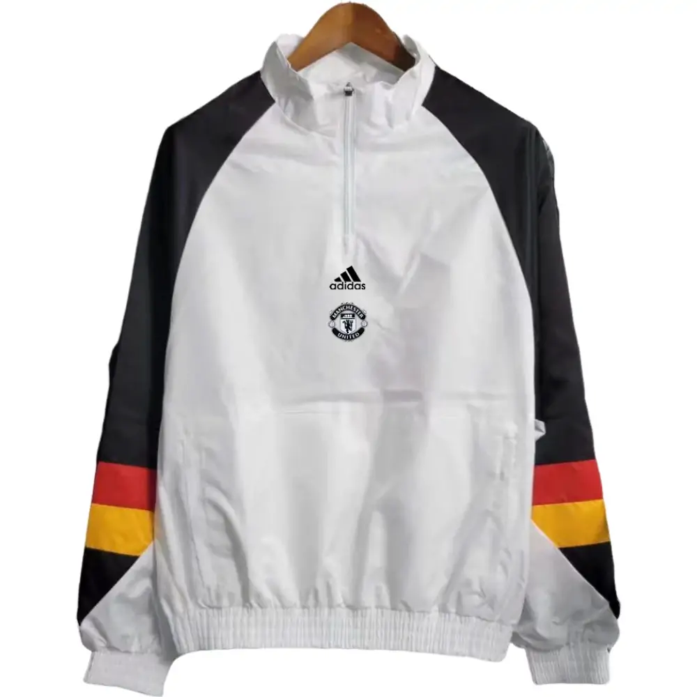 2023/2024 Manchester United white pullover windbreaker