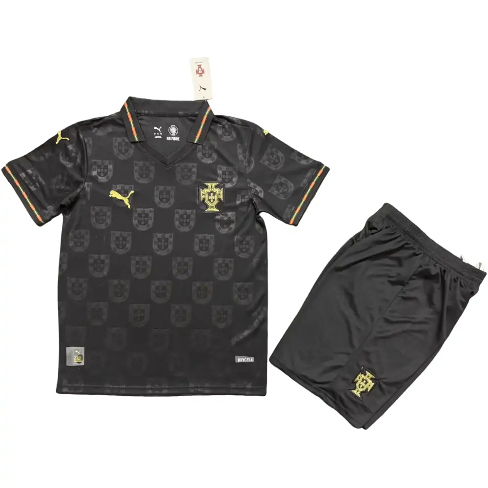 2025-26 Portugal POS Special Edition Black Jersey - Fans Edition Adult Set