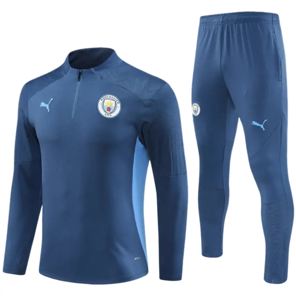 2024-25 New Season Manchester City Royal Blue Children's Training Jersey