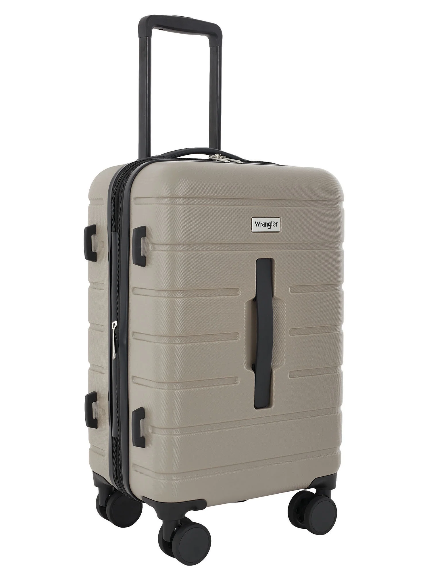 Wrangler 4-Piece 8-Wheel Expandable Hard Side Trunk-Style Luggage Set - Black