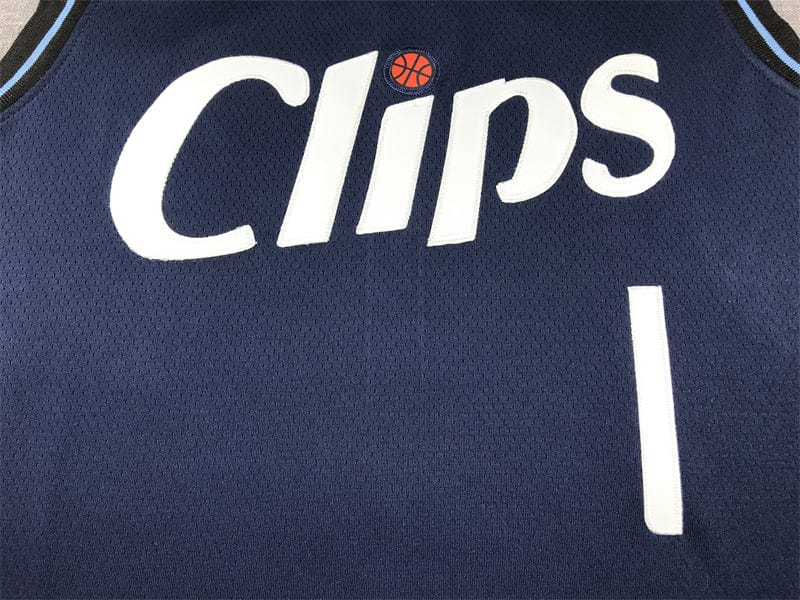 Men's Jersey 2024 Season Clippers #1 Dark Blue City Edition HAROEN