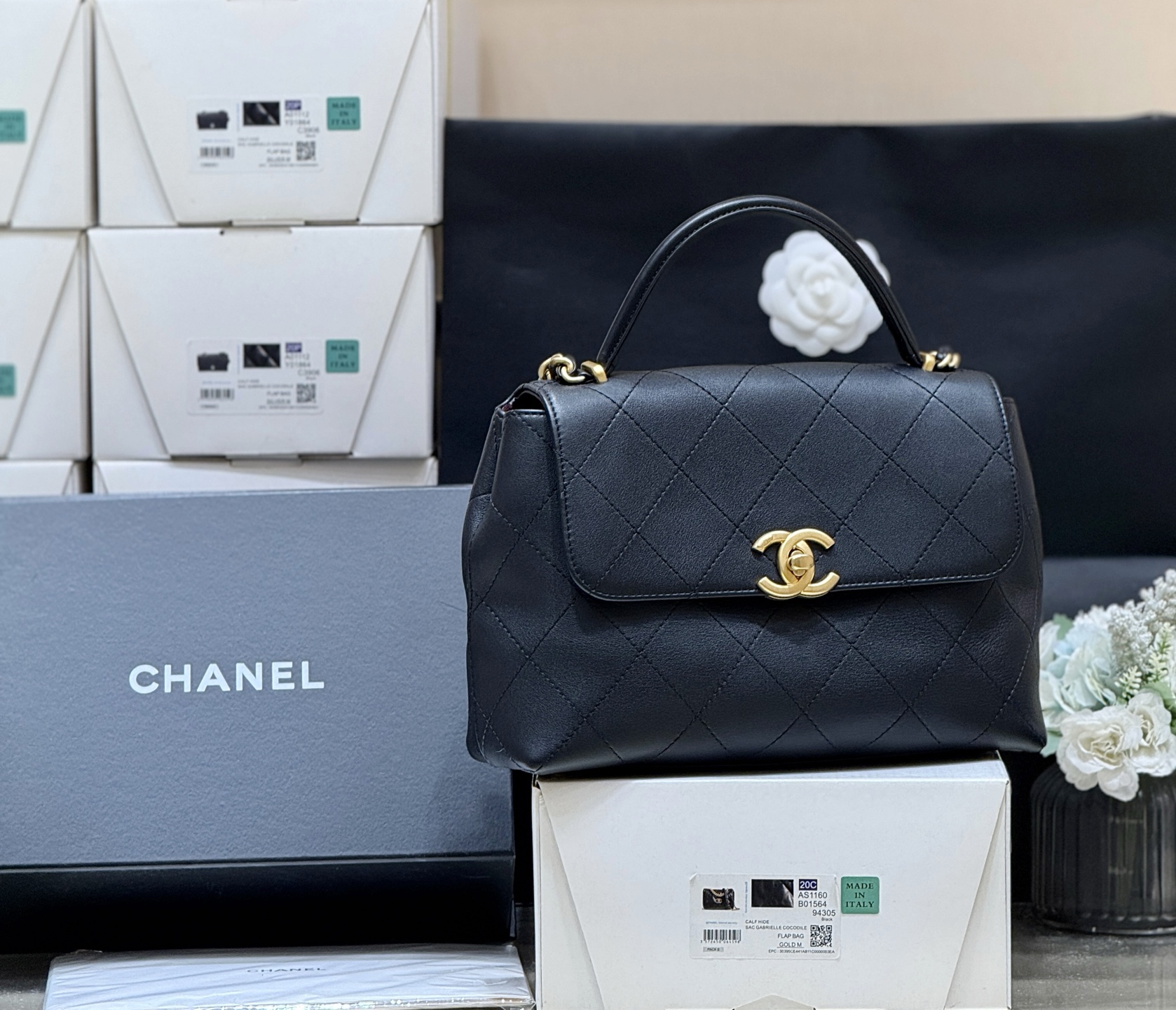 [15A] Chanel 25S Top Handle Flap Bag