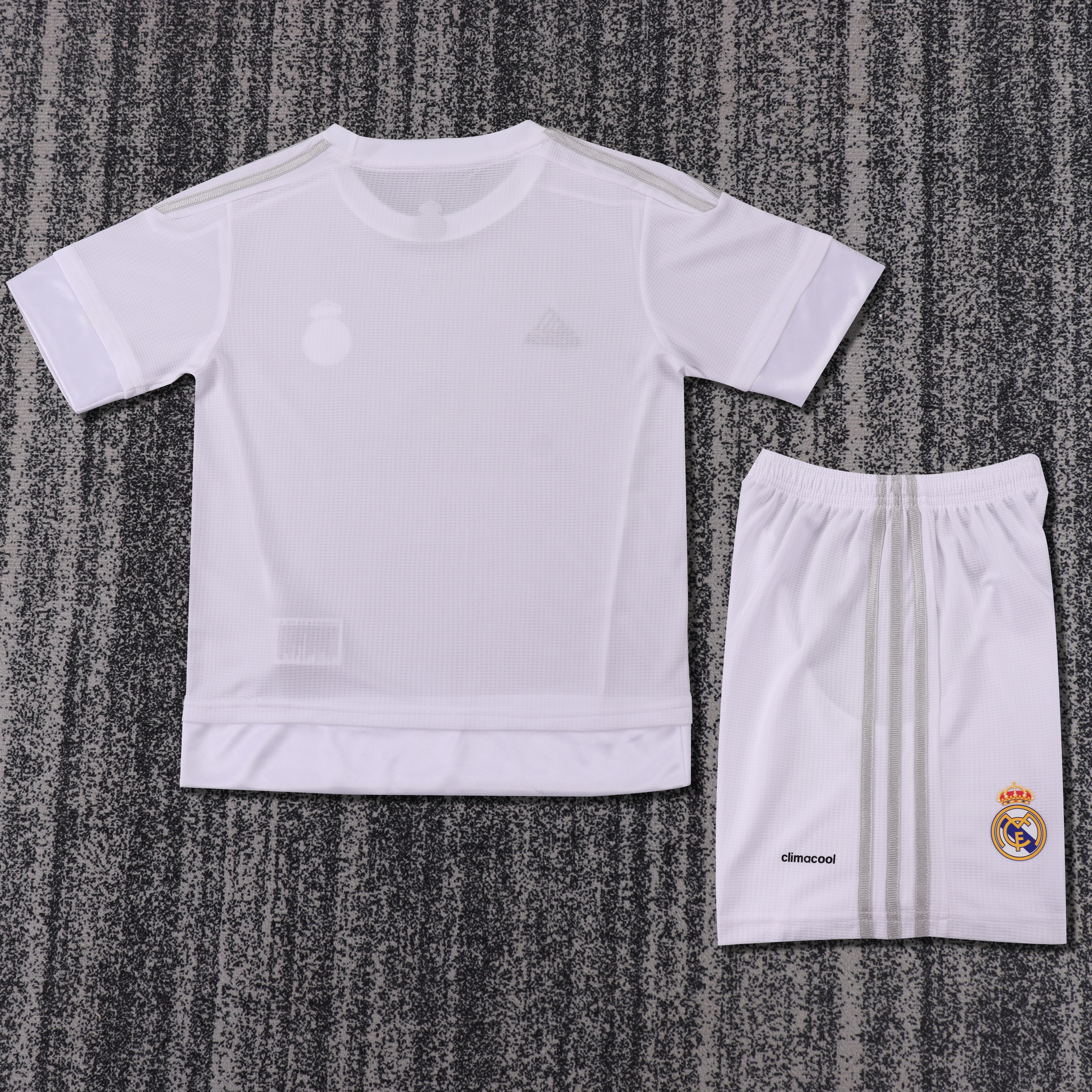 2015-16 Real Madrid Home Retro Children's Jersey Set - Fans Edition