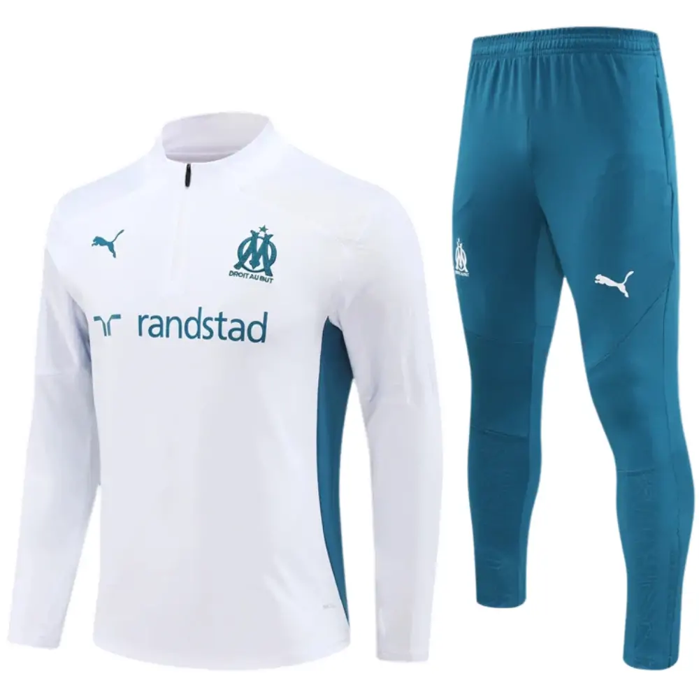 2024-25 New Season Marseille White Kids Training Jersey