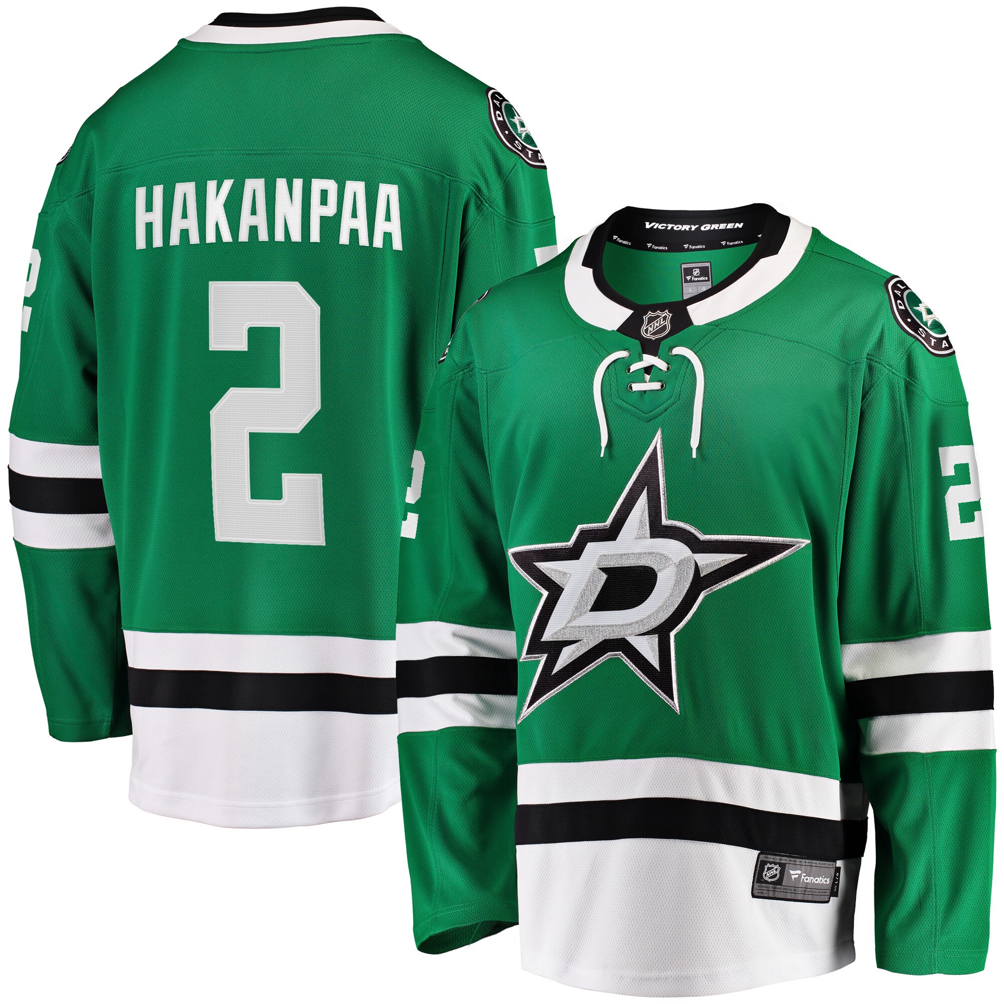 Jani Hakanpaa Dallas Stars Fanatics Home Breakaway   Jersey – Kelly Green