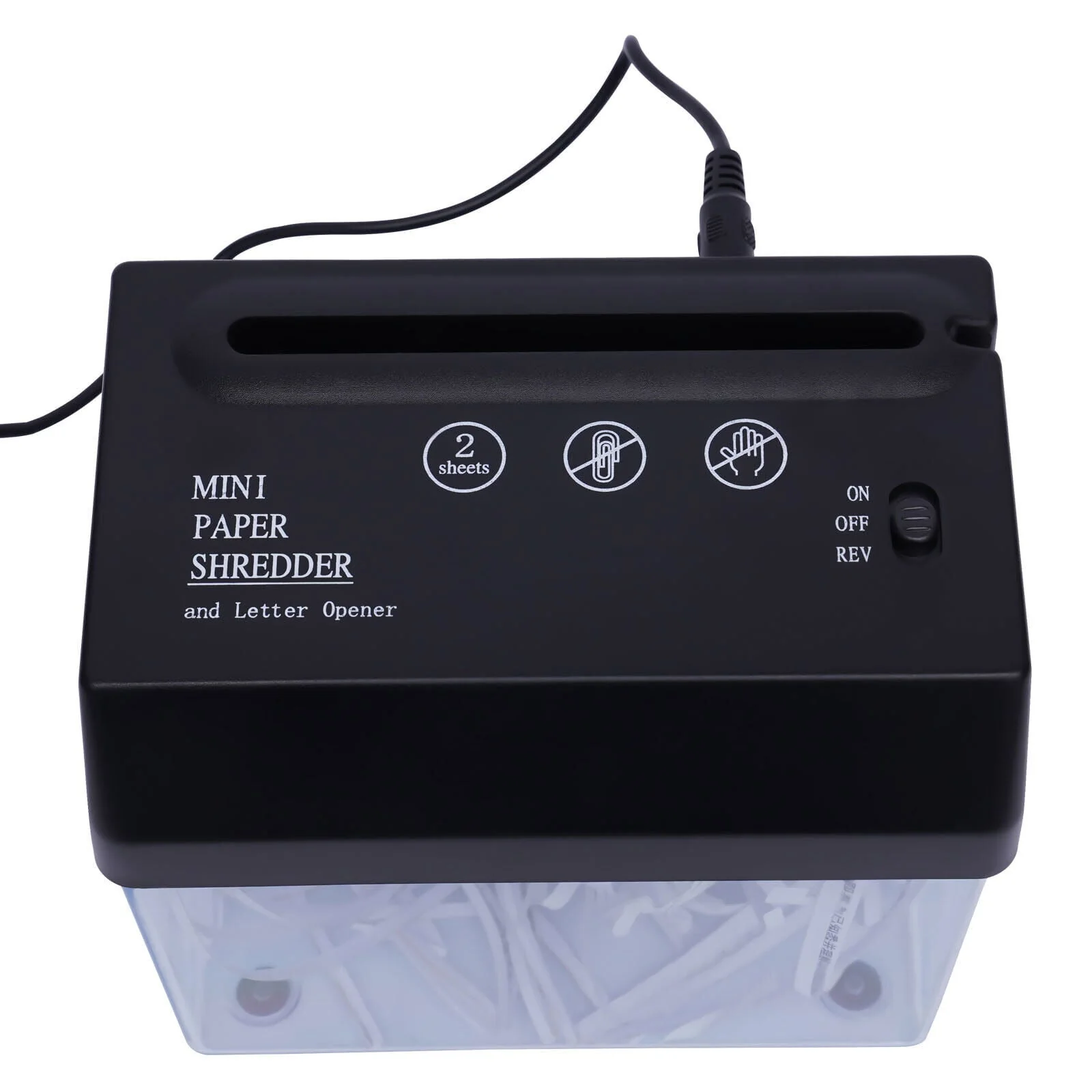 MIDUO Electric USB Paper Shredder Portable Paper Shredder Desktop A4 Shredder for Home Office