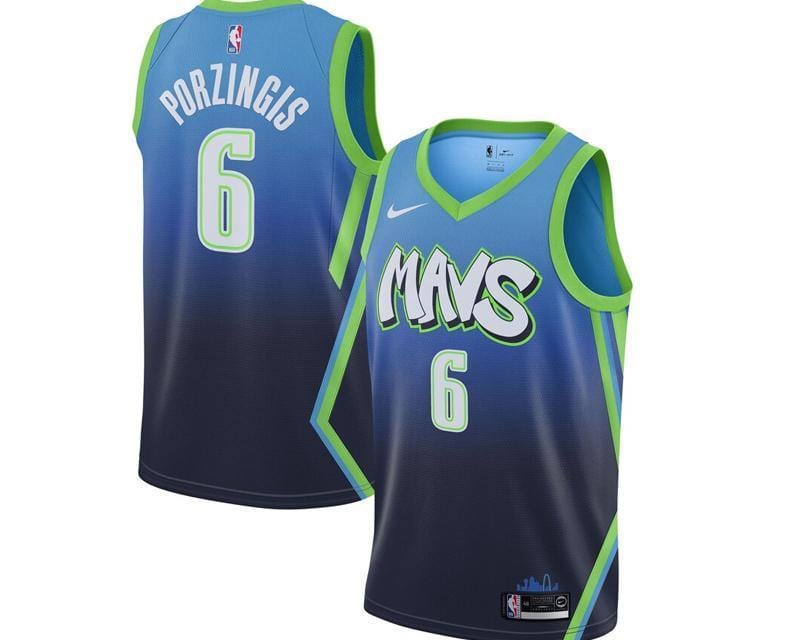 Kristaps Porzingis Dallas Mavericks City Edition Jersey