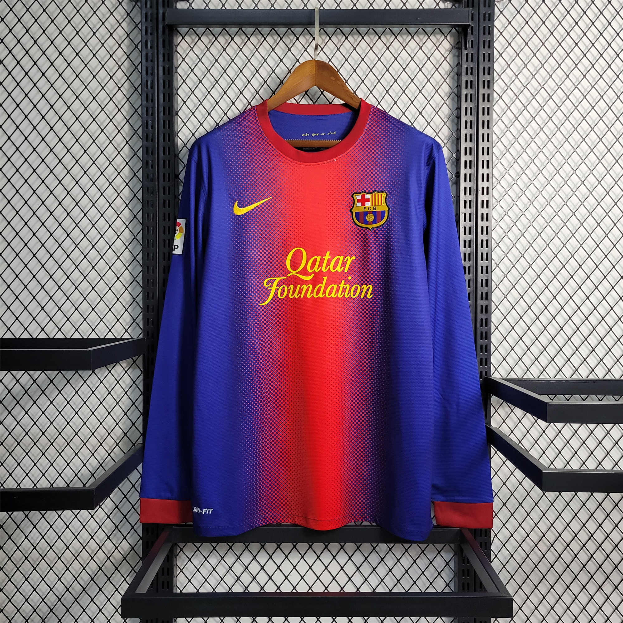 Retro Barcelona 12-13 Home Stadium Long Sleeve Jersey