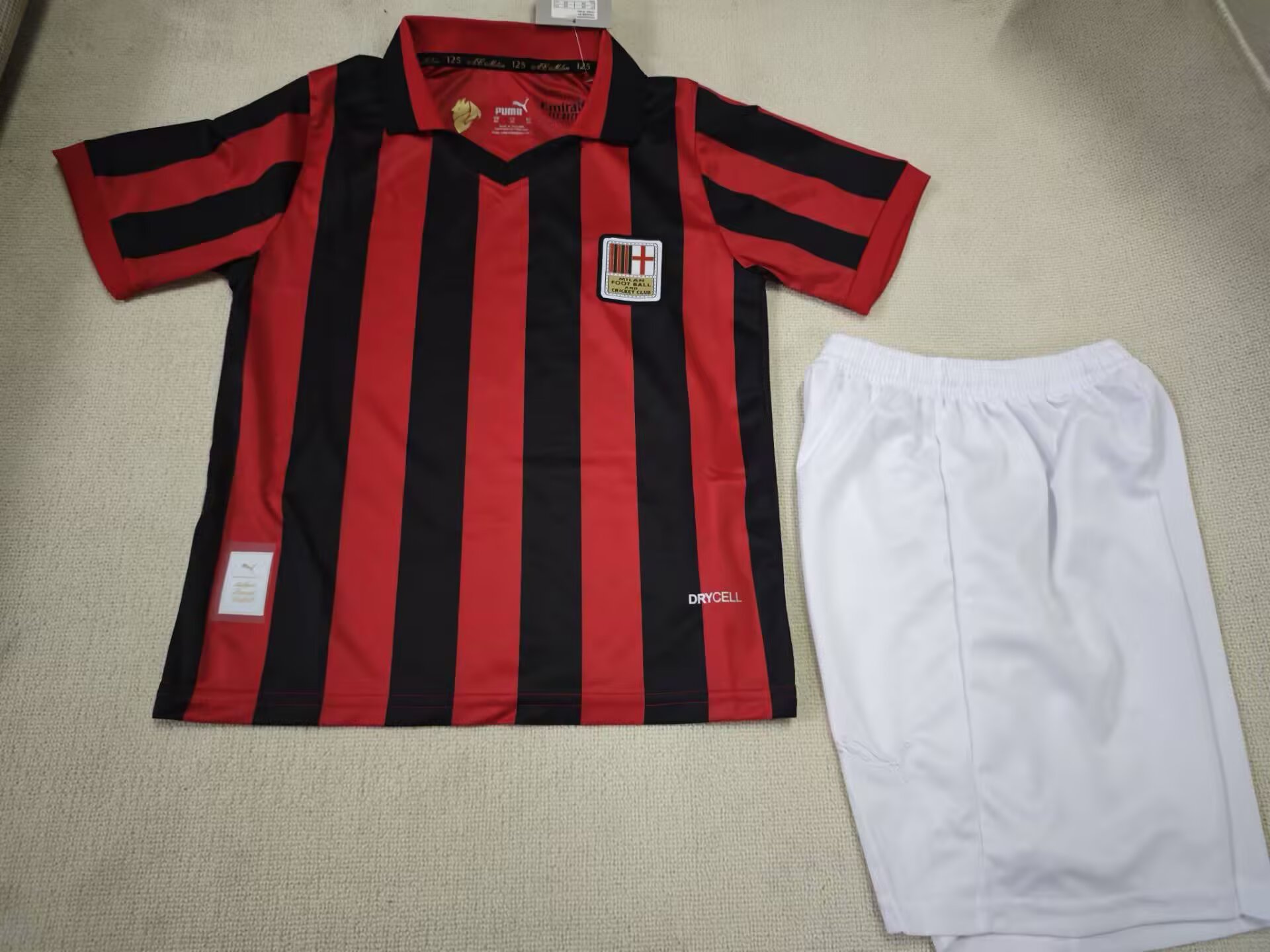 2025/2026 Kids Size AC Milan The 125th Anniversary Special Edition Red Football Shirt 1:1 Thai Quality