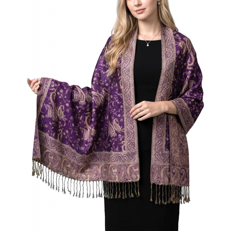 Reversible Paisley Pashmina Rave Scarf