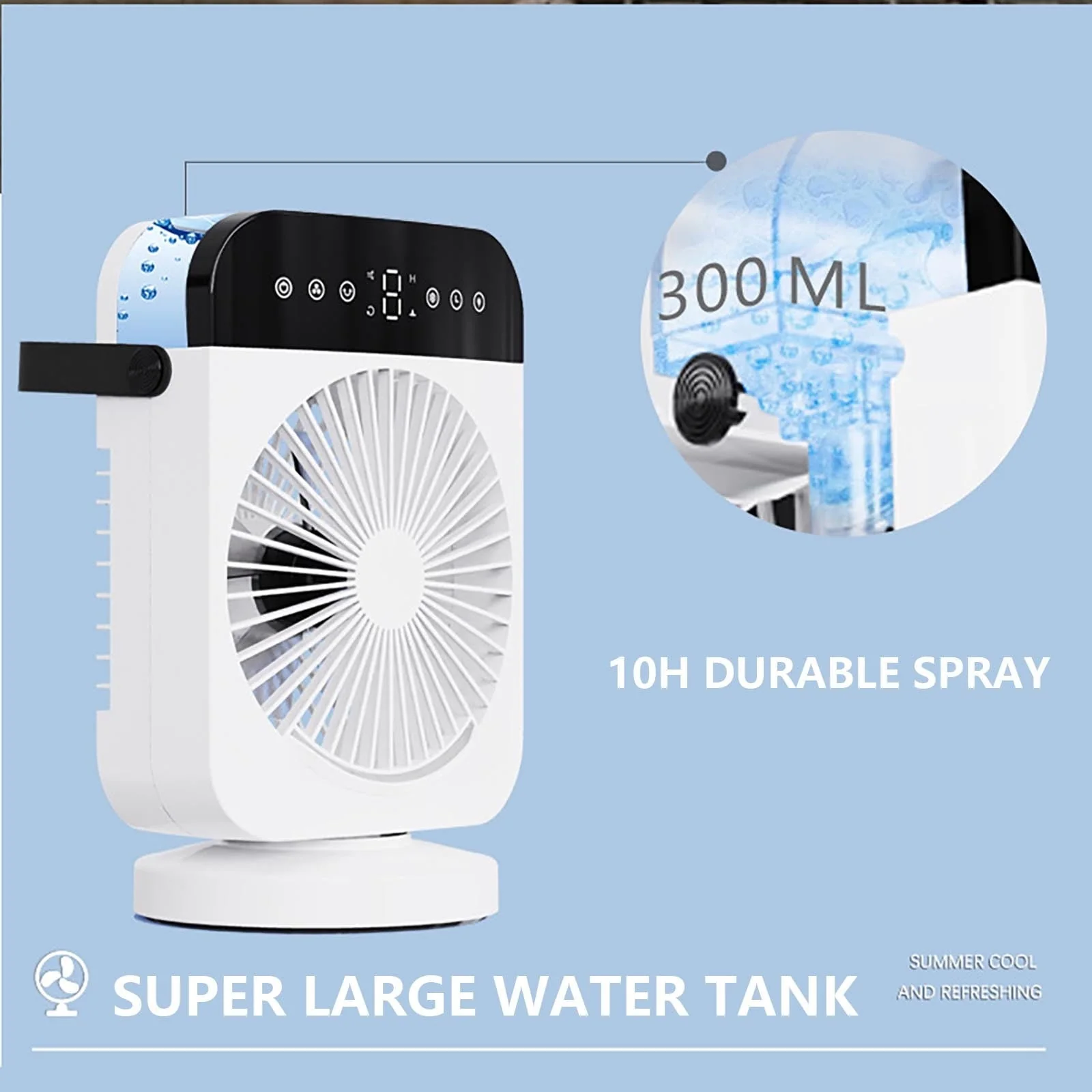 Wmkox8yii USB Mini Refrigeration Air Conditioner Household Small Air Cooler Portable Mobile Humidification Desktop Water-cooled Electric Wind