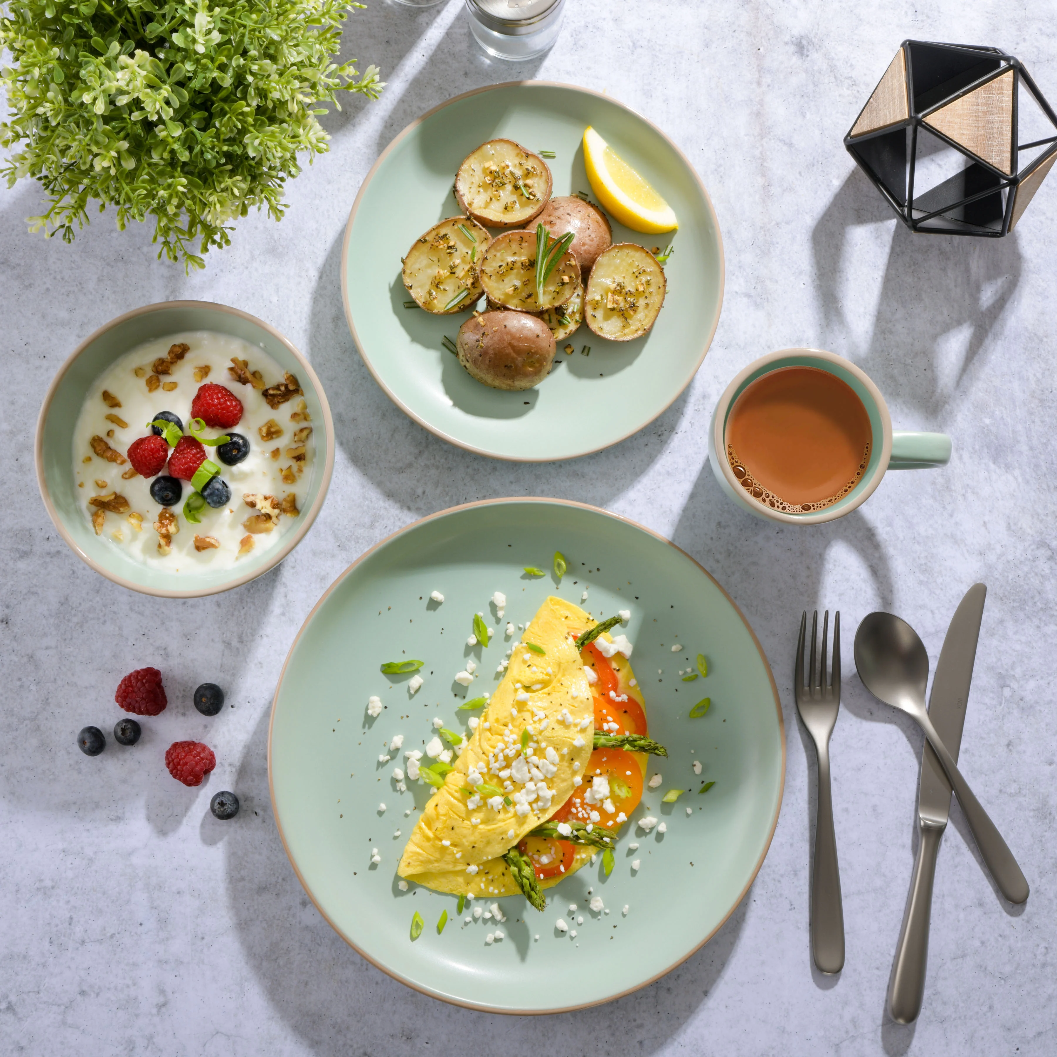 Gibson Home Rockaway 32 Piece Dinnerware Set - Gray