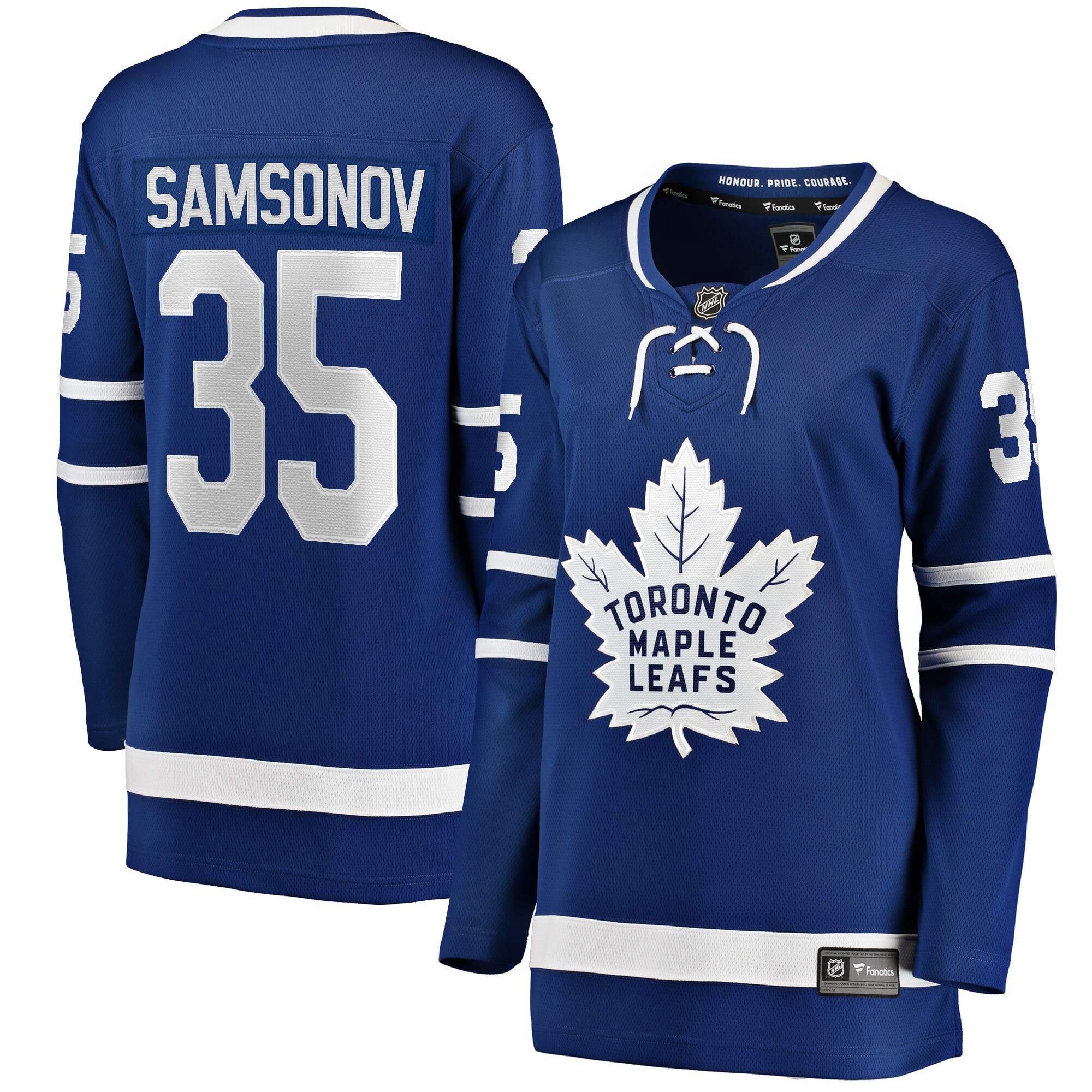 Ilya Samsonov Toronto Maple Leafs Fanatics Women’s Home Breakaway   Jersey – Blue