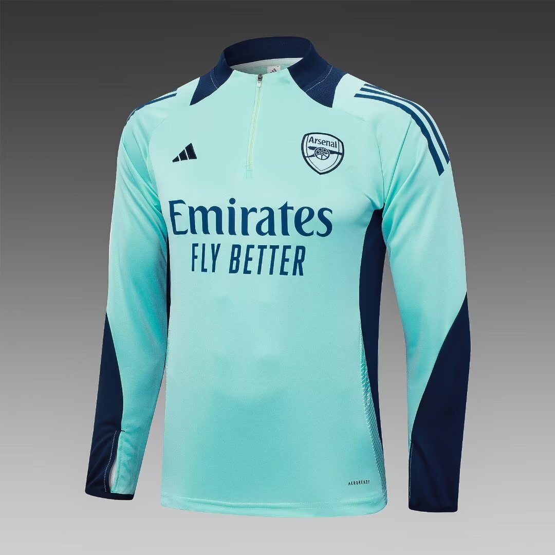 2024/2025 Arsenal Half-Pull Training Suit Light Green Football Shirt 1:1 Thai Quality