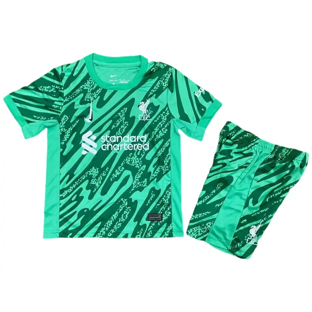 Liverpool FC Green Kids Jersey 2024-25 - Fan Edition