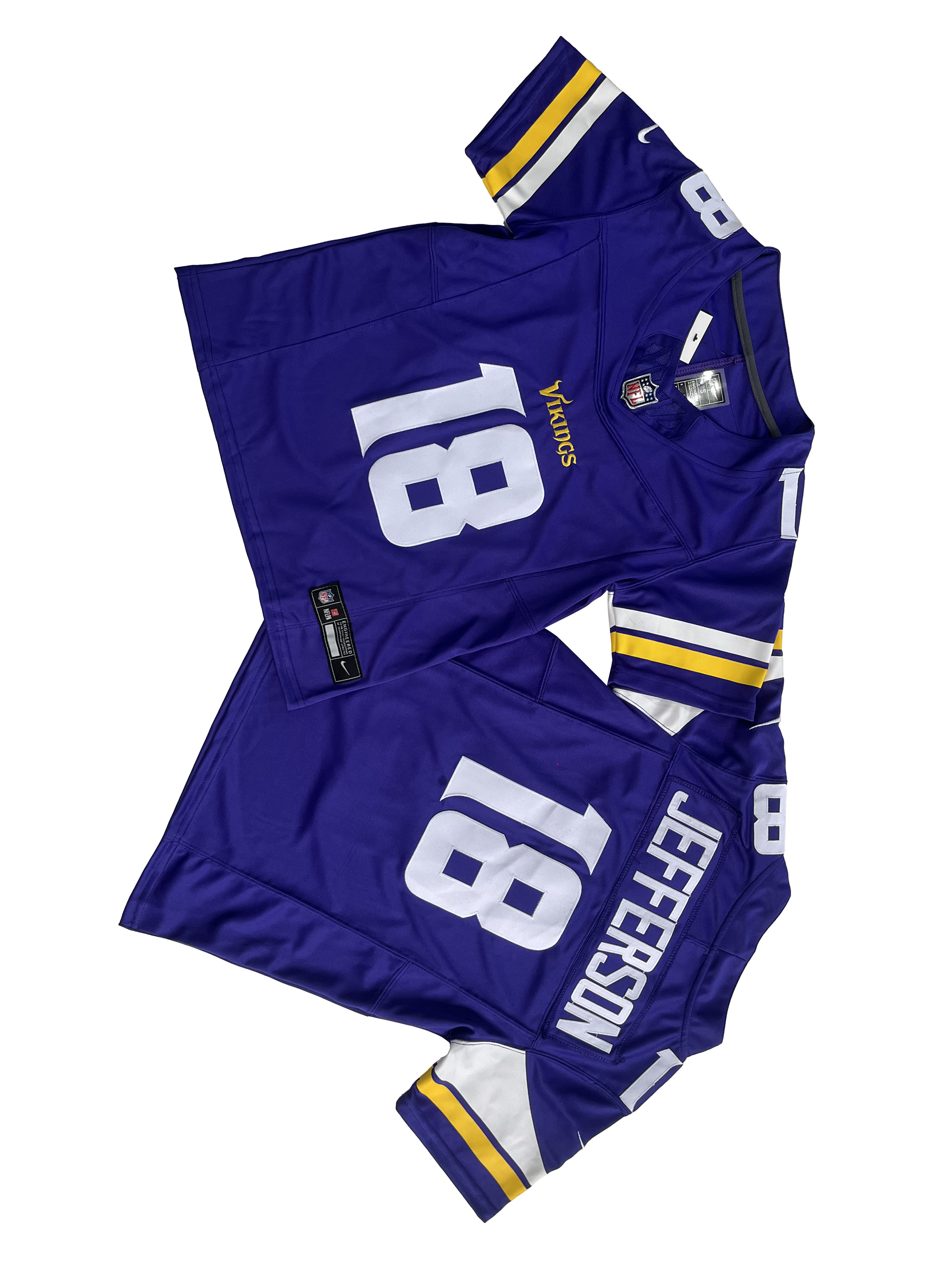 Youth Minnesota Vikings 18# Justin Jefferson Purple Vapor F.U.S.E. Limited Jers