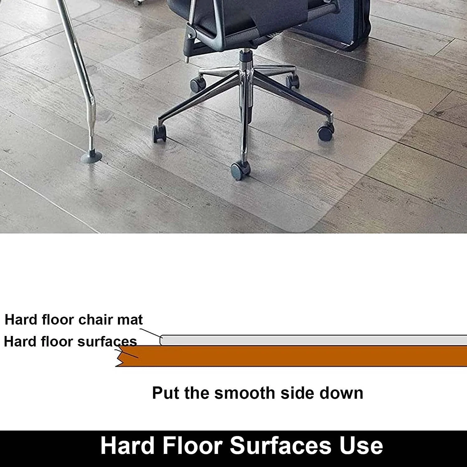 Kibhous Office Mat for Hardwood Floor, 36