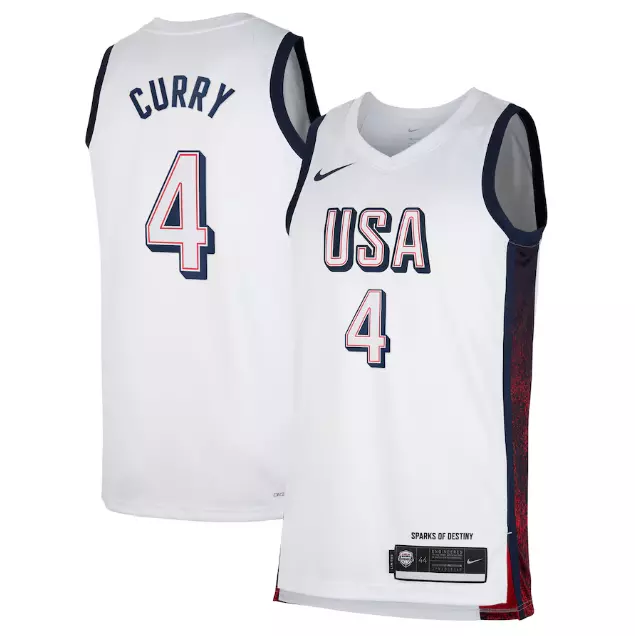 2024 Paris Olympic Games USA Dream Team #4 curry Hot Pressed Jersey
