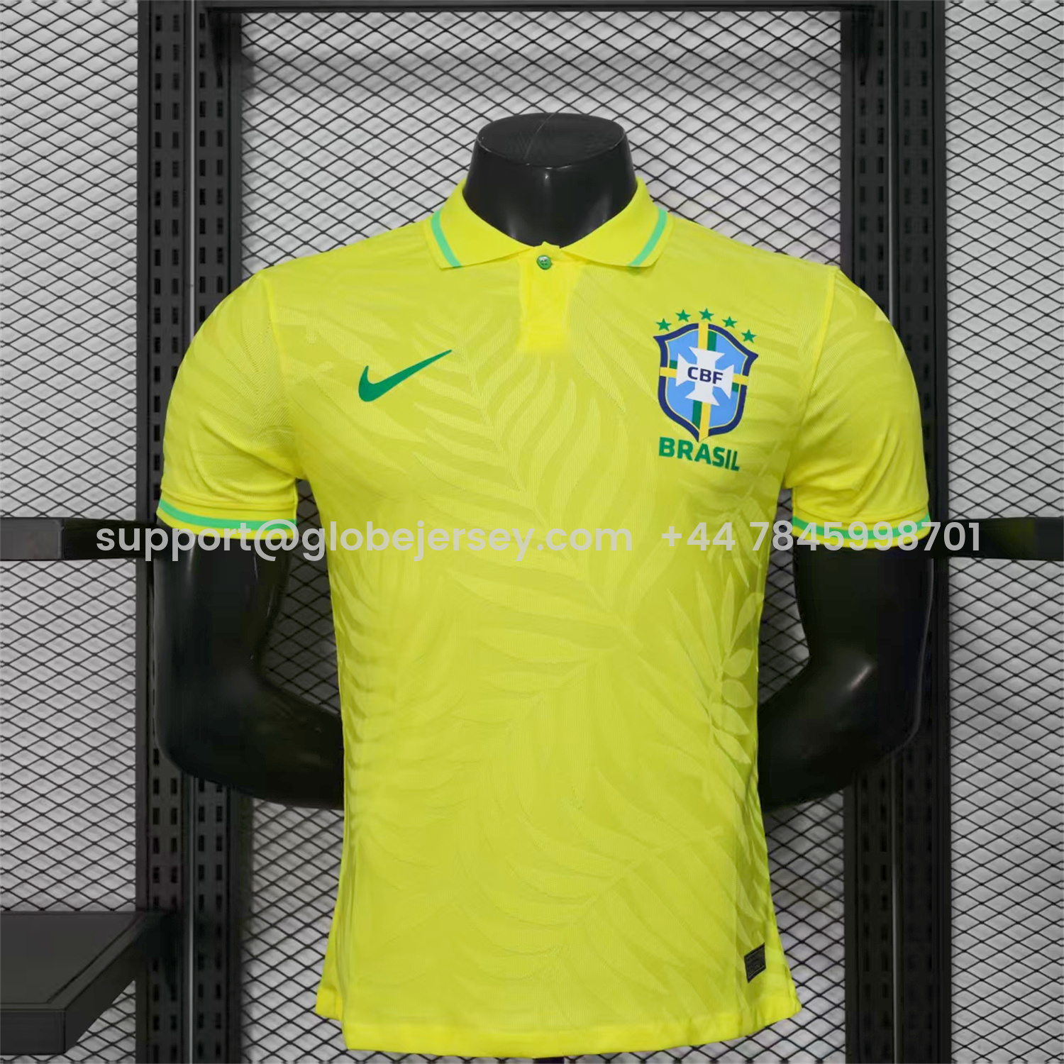 Brazil 25-26 Fern Yellow Polo Jersey - Player Version