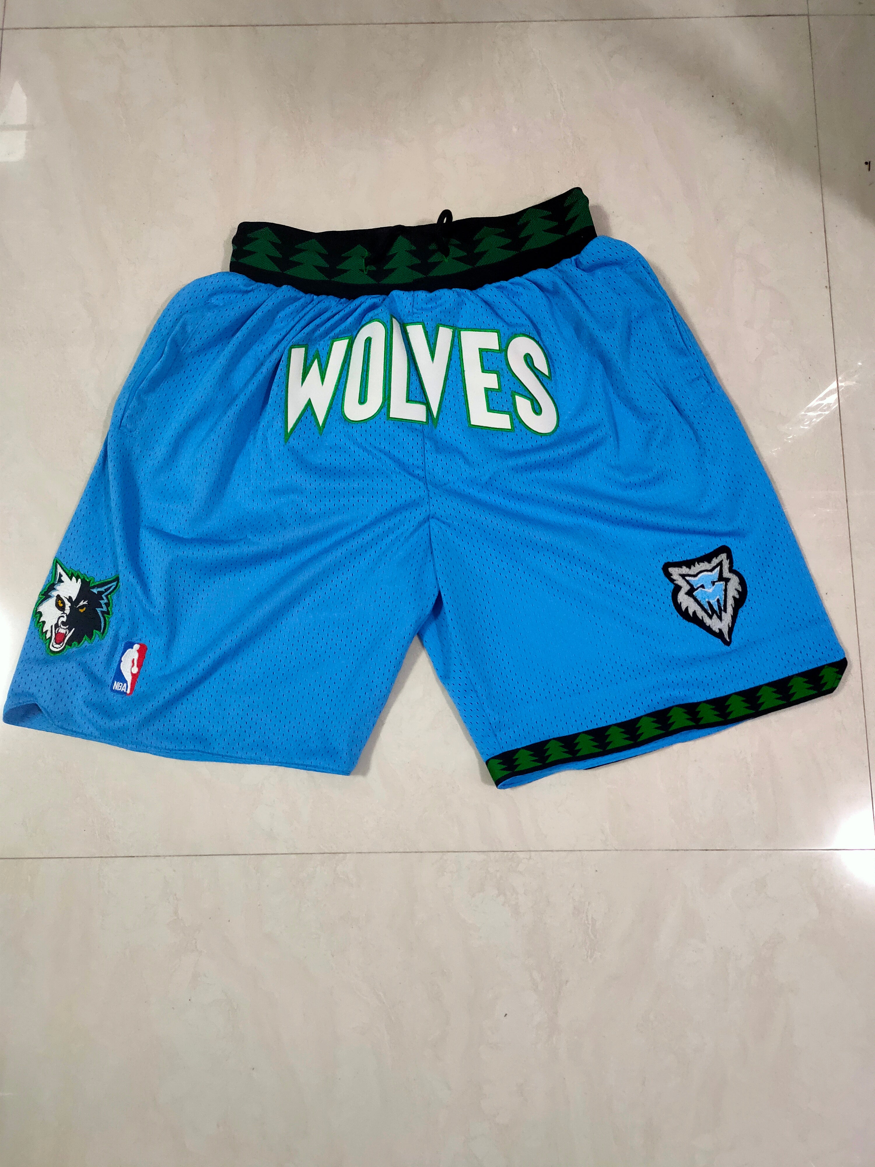 Minnesota Timberwolves Light Blue Juston Retro Pocket Shorts