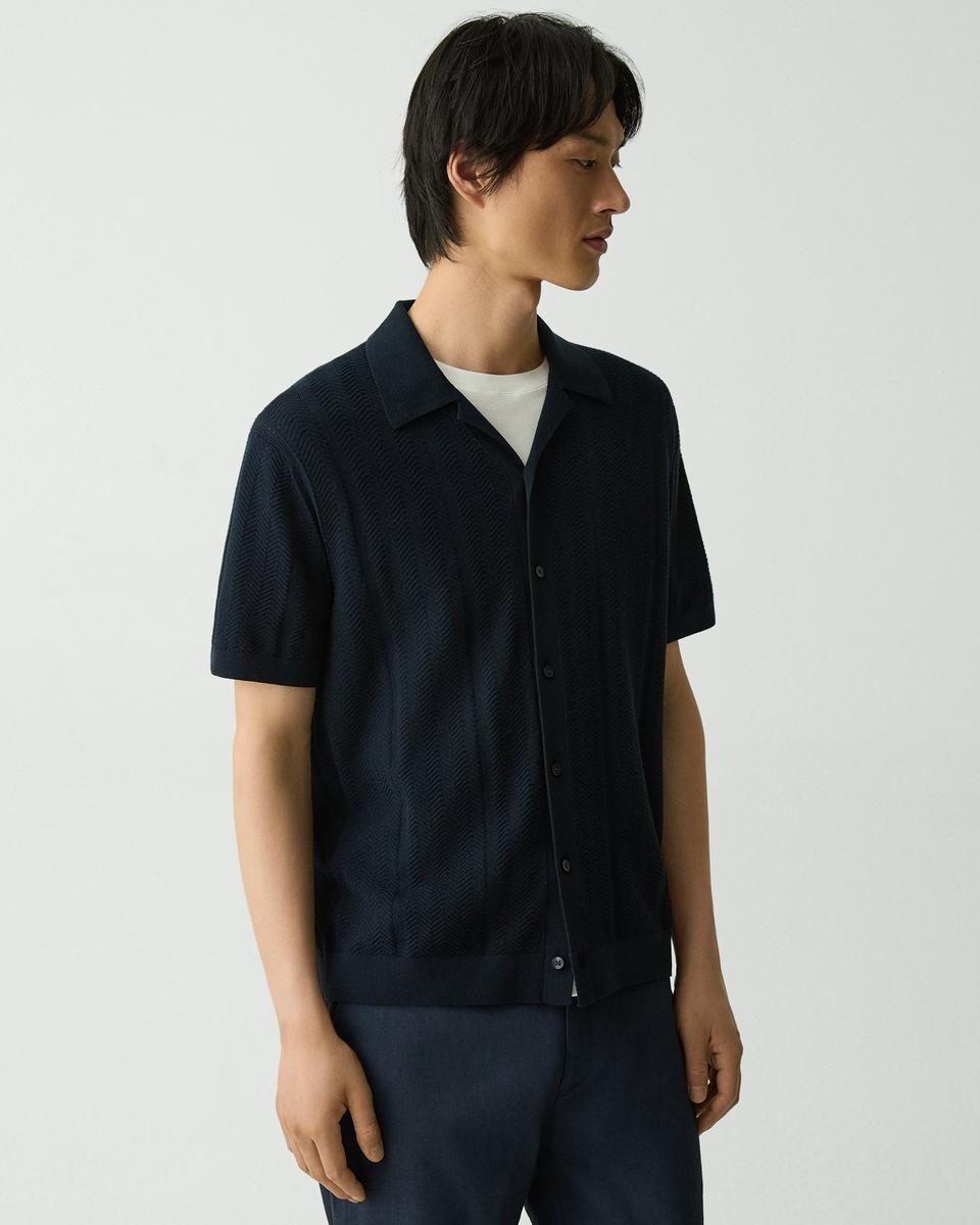 Camp Collar Shirt in Cotton Light Twist